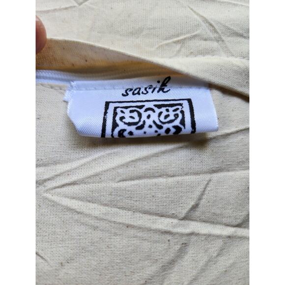 THROW PILLOW-Sasik-Zanzibar-Hand Made-Green Yellow-Rhinoceros-Applique-19"x19" - Picture 5 of 9